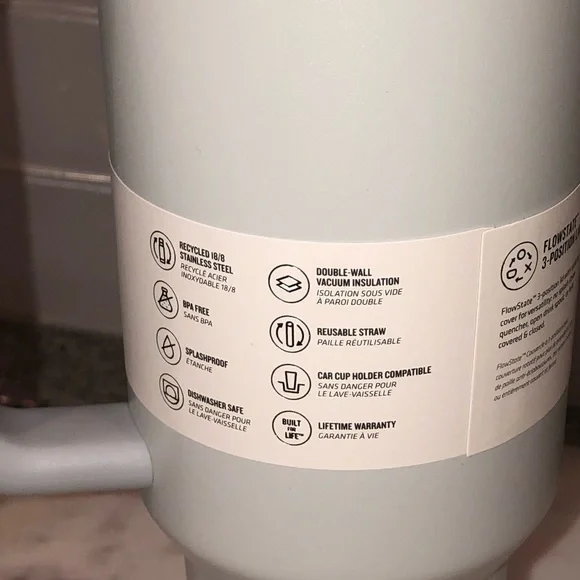 ✨NWT✨ Stanley Quencher H2.0 FlowState Tumbler 40oz (Fog) - Picture 12 of 17